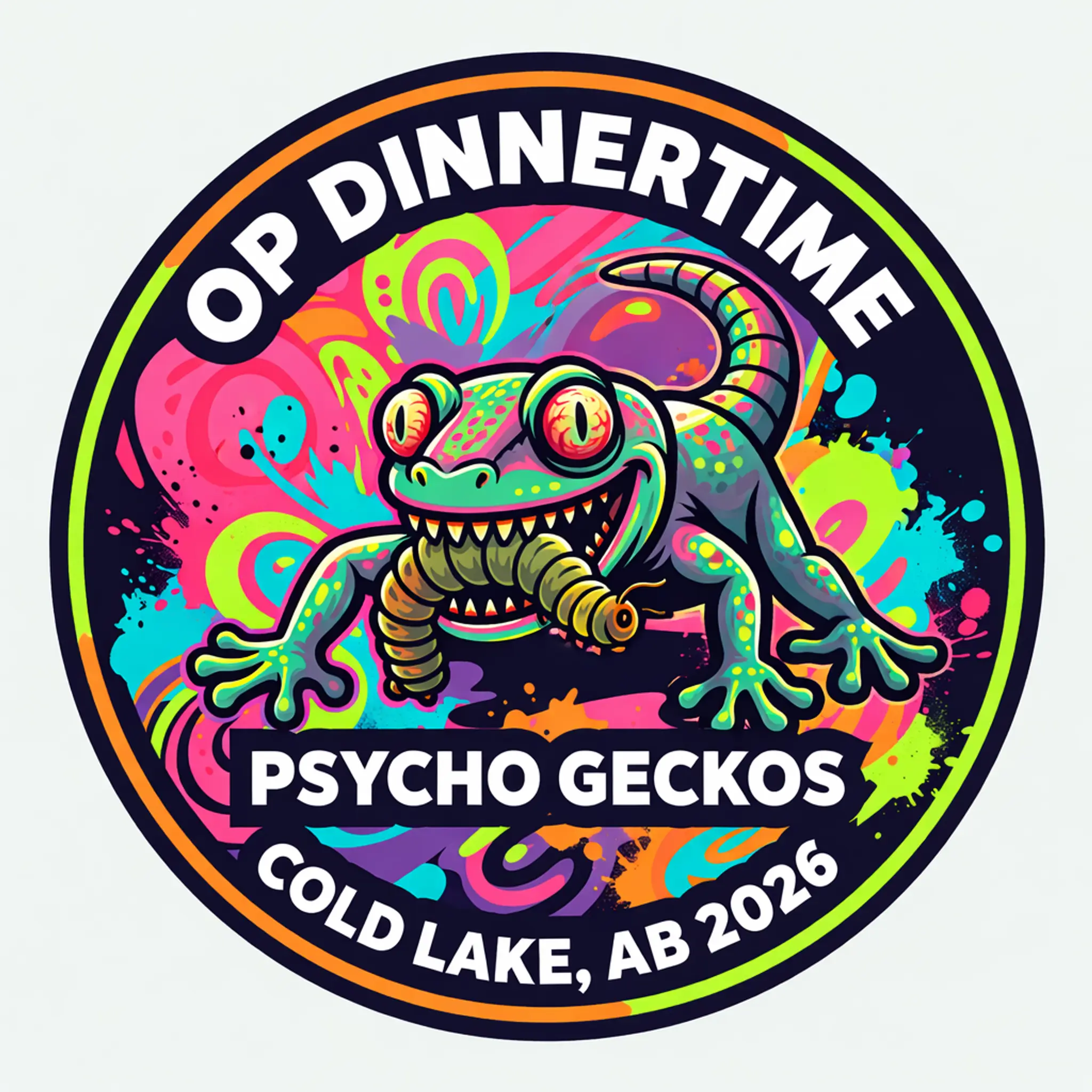 Gecko patch design after targeted edits, same style